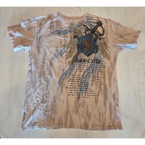 Legend Men's Y2K Affliction Style Crewneck Shirt Streetwear Grunge.